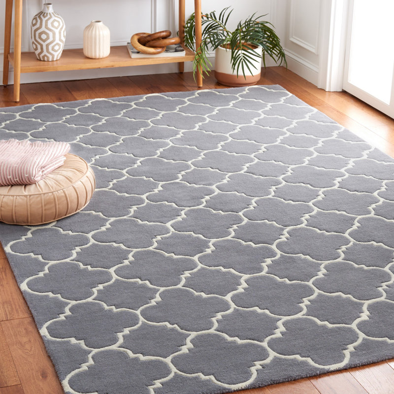 Teresita Chatham Hand Tufted Wool Geometric Rug, Rectangle 6' x 9'