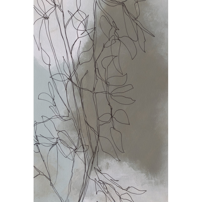 Windy Branch II by Regina Moore - Drawing Print, 122 cm H x 81 cm W, Black Floater Framed