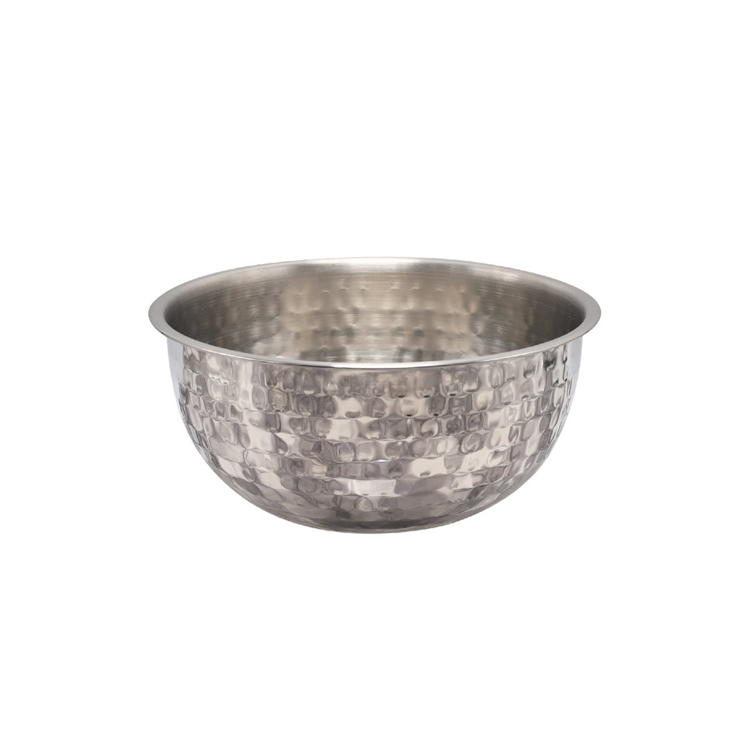 Buckingham Salad Mixing Bowl Stainless Steel with Hammered Effect