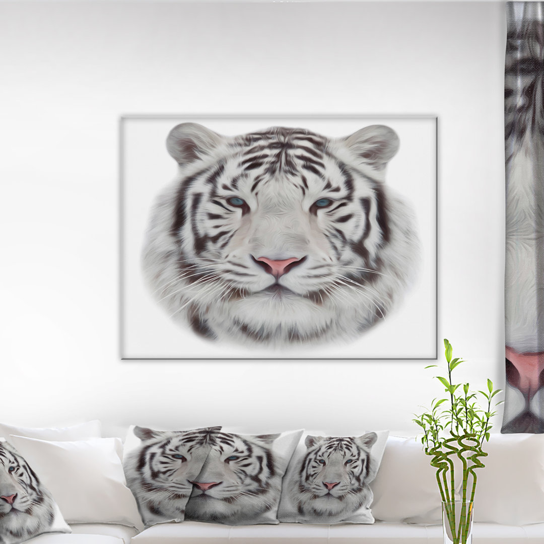Animal 'White Bengal Tiger' Painting East Urban Home 