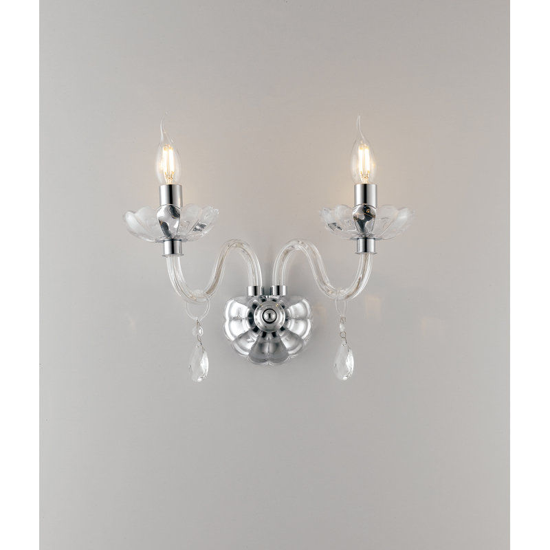 Solomon Glass Candle Wall Light