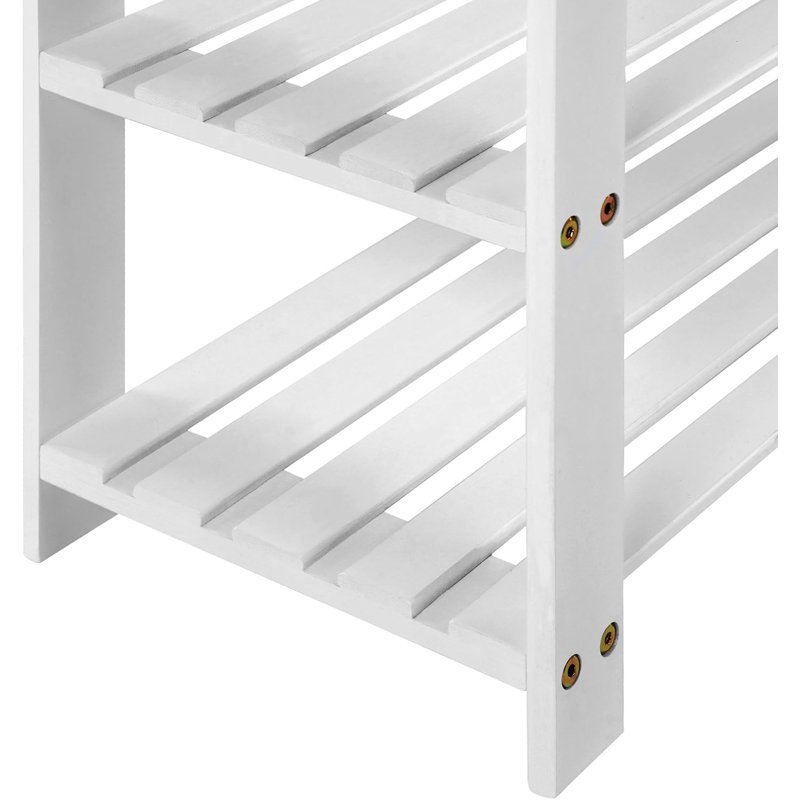 Picazo Solid Wood Storage Bench, White