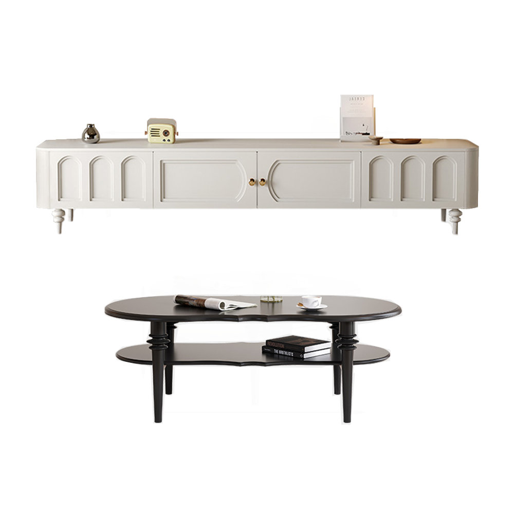 moonlight design French TV Stand Coffee Table Combination 3 Piece