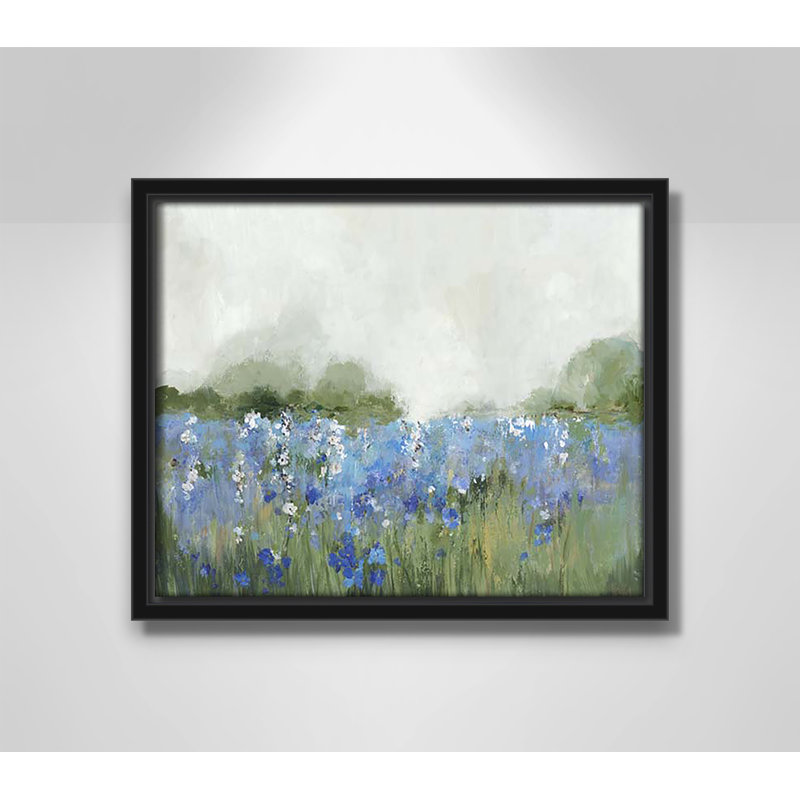 Meadows Bluebels Field " Meadows Bluebells Field " by Allison Pearce, 9.5" H x 11.5" W x 2" D, Black Framed