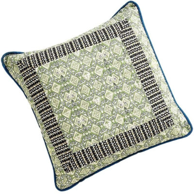 Cotton Patchwork 18" Throw Pillow Cover