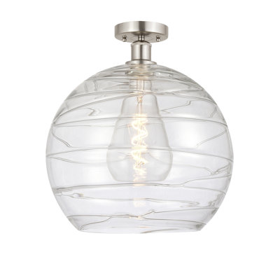 Plafonnier semi-encastré 1 lumière 13,75 po Cindi