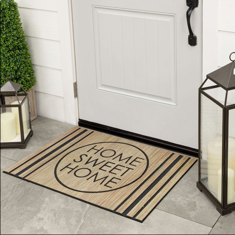 Tapis de porte extérieur antidérapant Modern Home Sweet Home