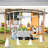 13 Ft. W x 8.5 Ft. D Steel Pergola with Canopy