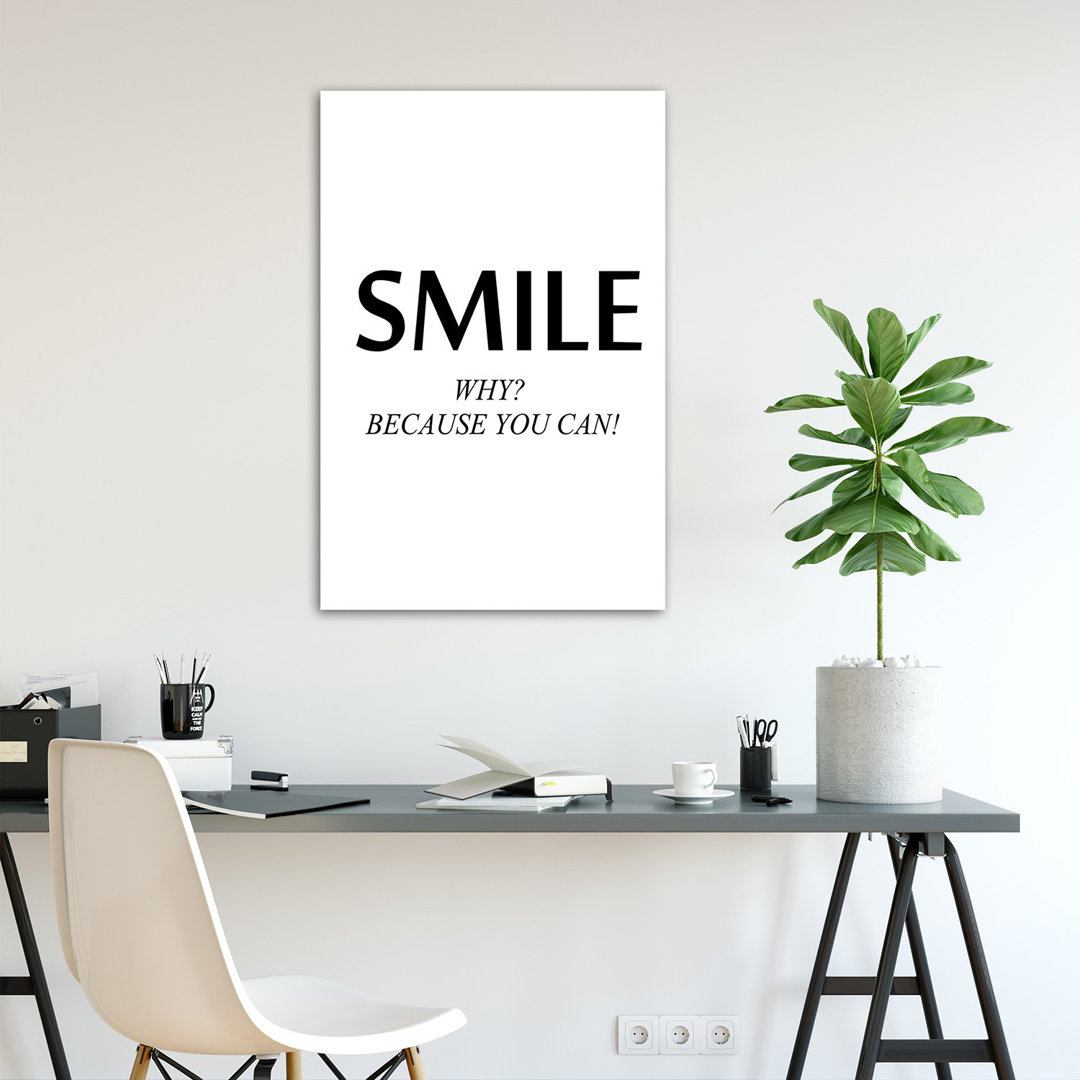 Poster Smile Bildunterschrift