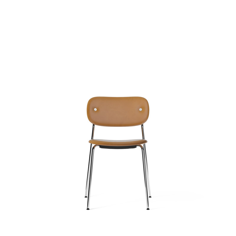Co Upholstered Dining Chair, Bouclé 02 Acrylic, Chrome