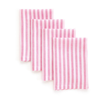 Amalfi Stripe - 100% Pure Linen Dinner Napkins