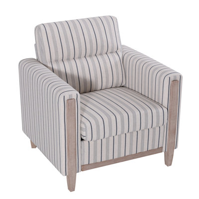 Fauteuil d'appoint à rayures verticales Modern Farmhouse