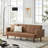 Seahaven 75.59'' Faux Leather Sleeper Sofa