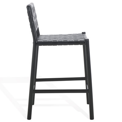 Jeremiah Woven Leather Counter Stool