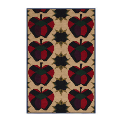 Washable African Star Apple Fruits Area Rug
