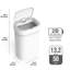 Poubelle à capteur de mouvement automatique sans contact 3 gallons NineStars 1 pour cuisine, blanc, VMS-50-44P