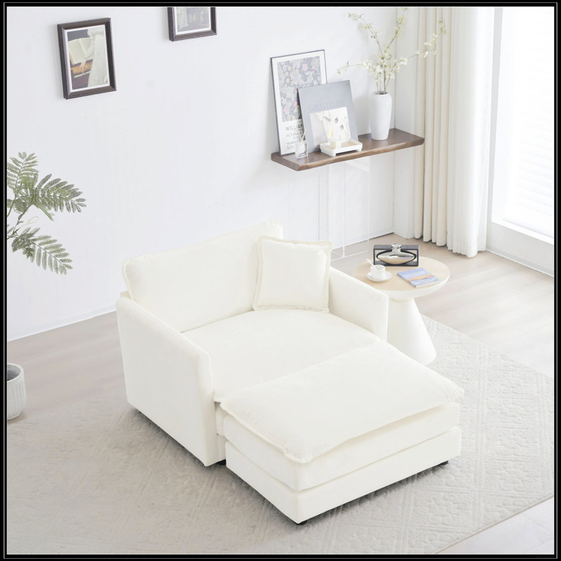 Chaise d'appoint moderne avec repose-pieds