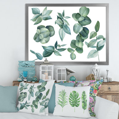 Feuilles d'eucalyptus vert foncé - Peinture sur toile