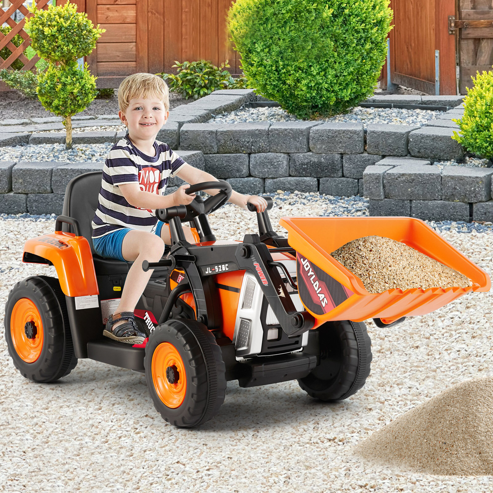 Battery powered ride on sale on construction toys