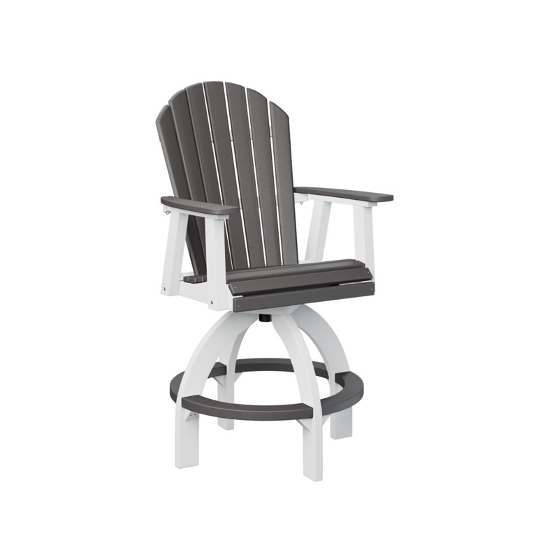 Chaise de bar berçante Berlin, 26.5", Gris fumée