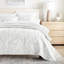 Lightweight Striped Foliage Coastal Reversible Quilt Set-257000113