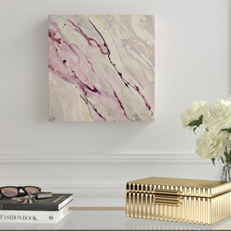 « flowing ii », reproduction de peinture à l’acrylique sur toile tendue, H 14 po x l 14 po x P 2 po