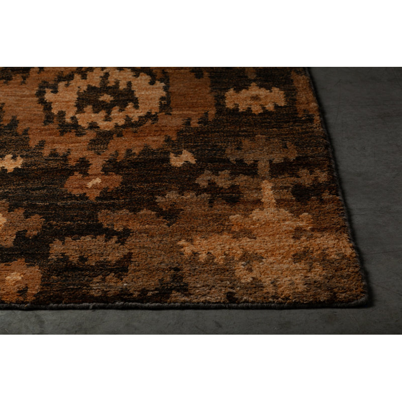 Tapis en jute / sisal tissé à la main Donivan Authentic Ikat, Rectangle 5 pi x 7 pi 6 po
