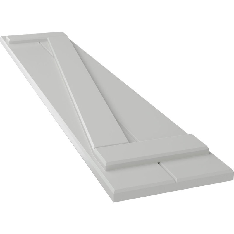 Volets en PVC True Fit, Gris tempête de grêle, 10.75", 45"