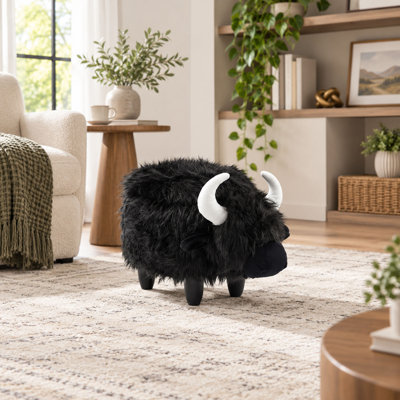 Upholstered Fabric Storage Footstool