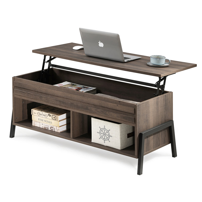 Table basse avec rangement à plateau relevable Clara