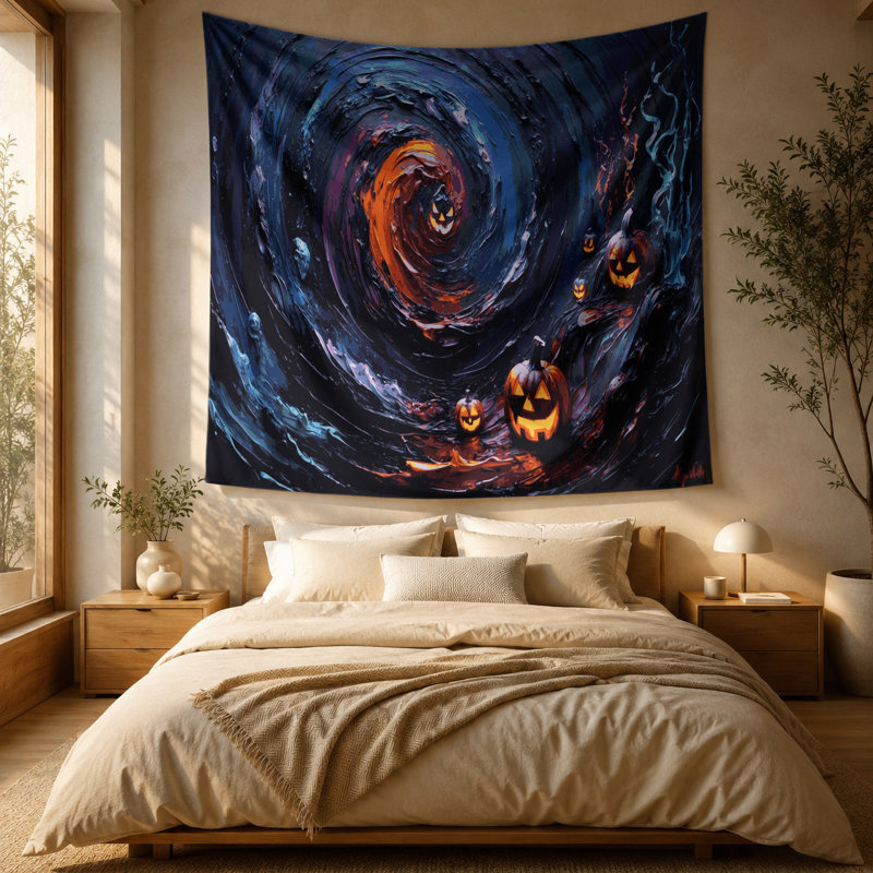 Tapisserie murale d'Halloween, 51 po x 60 po