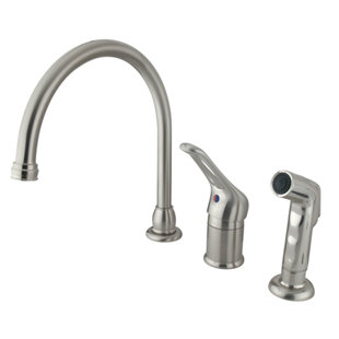 Wyndham Widespread Single Handle Kitchen Faucet with Side Spray