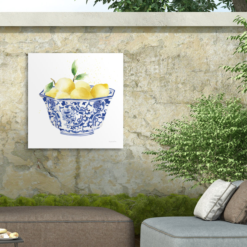 Mercedes Lopez Charro Elegant Fruit II Outdoor  Canvas, H 18 po x l 18 po