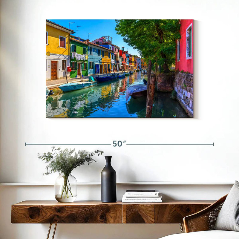 Lilie, vibrant Burano Canal, H 26 po x l 39 po