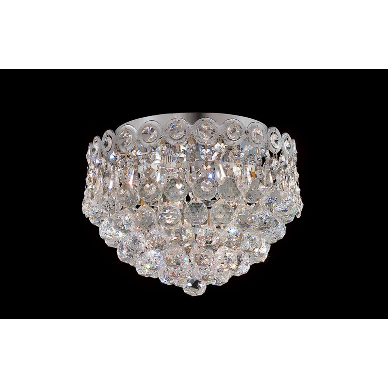 Zoila Unique / Statement Tiered Chandelier, Chrome, 3 Lights