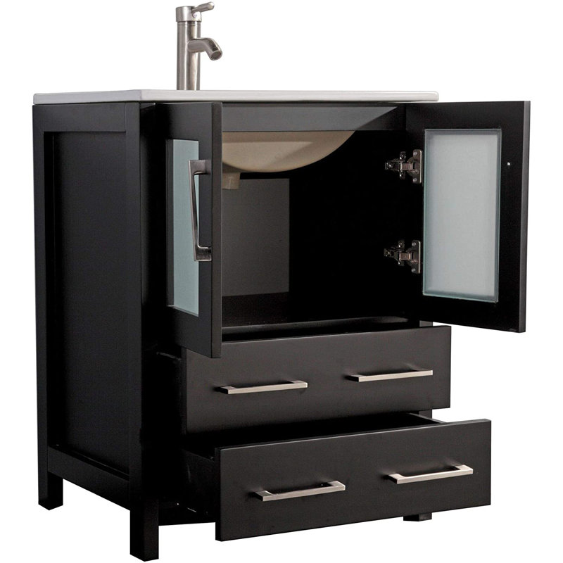  48" Single Bathroom Vanity Set with Mirror, Espresso