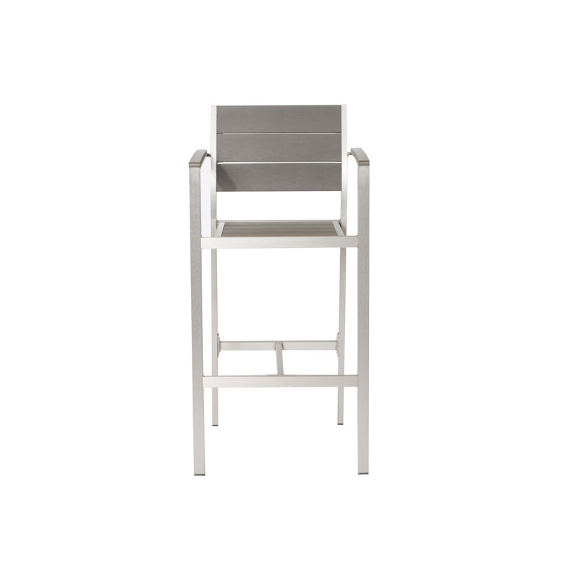 Set Of 4 Arm Betty Bar Stools, Gray