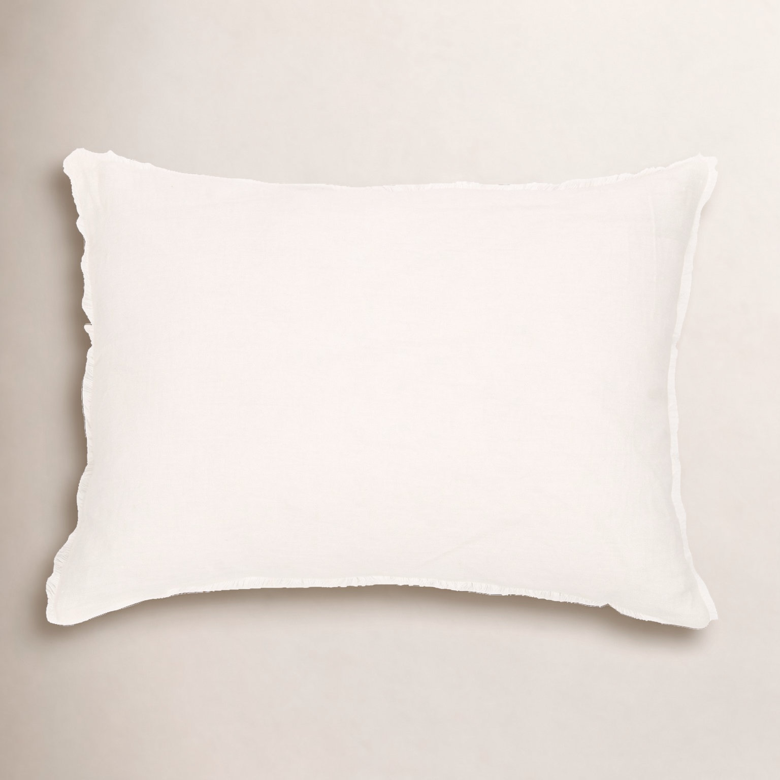 Hunter Handwoven Linen Shams, Standard, Cream