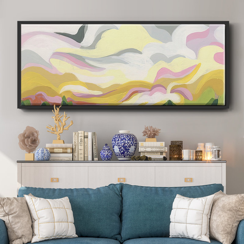 Vallery Swirl II- Framed Canvas