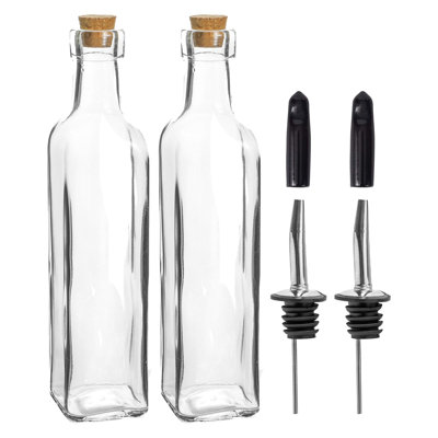 Glass Oil & Vinegar Cruet Set
