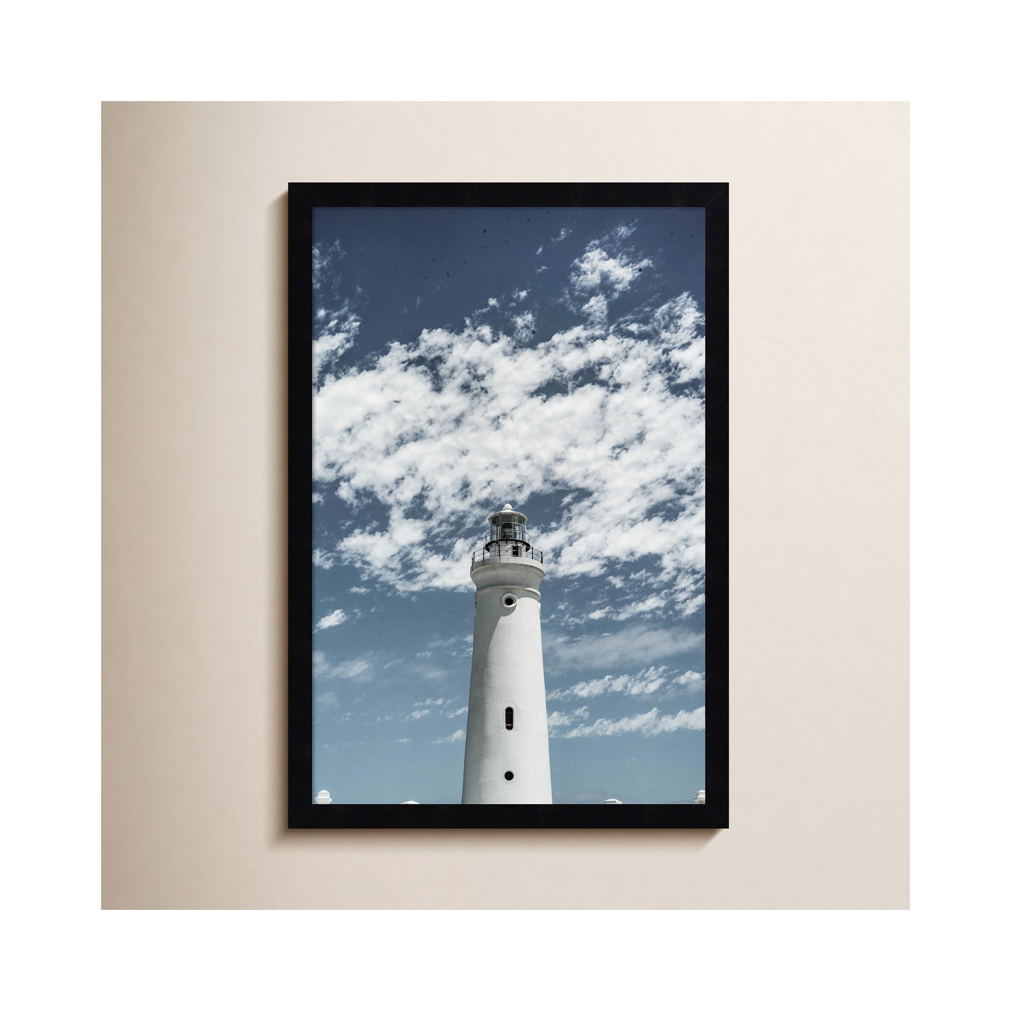 Cape Point Lighthouse by Shot by Clint Wood Framed Wall Art Print, Black, 21" H x 15" W