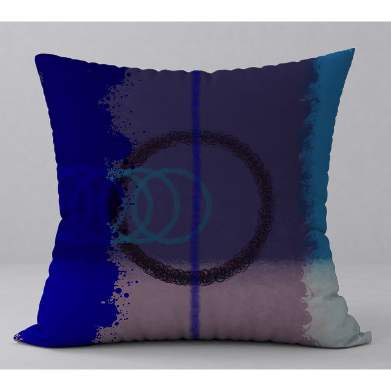 Abstract Reversible Throw Pillow, 18" H x 18" W