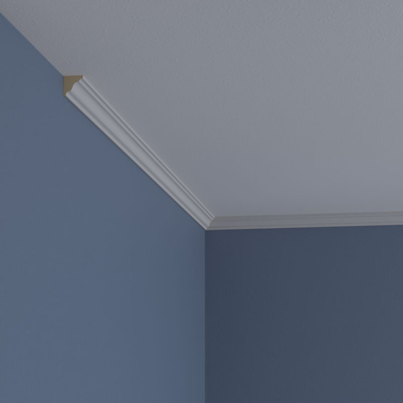 Hillsborough Traditional Smooth Polyurethane Crown Moulding, 94.5" Length