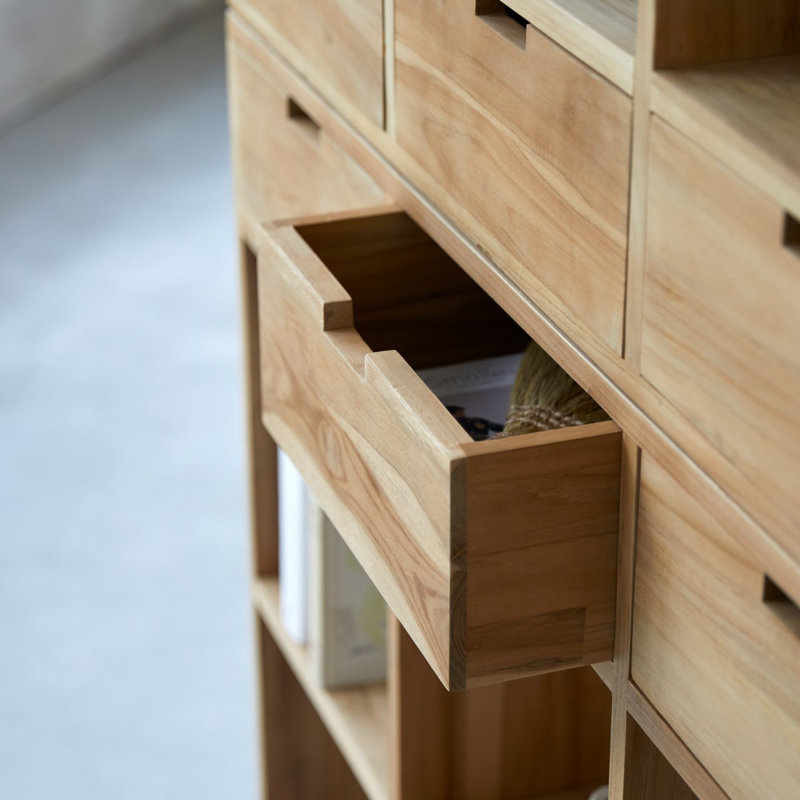 Miho Solid Wood Bookcase