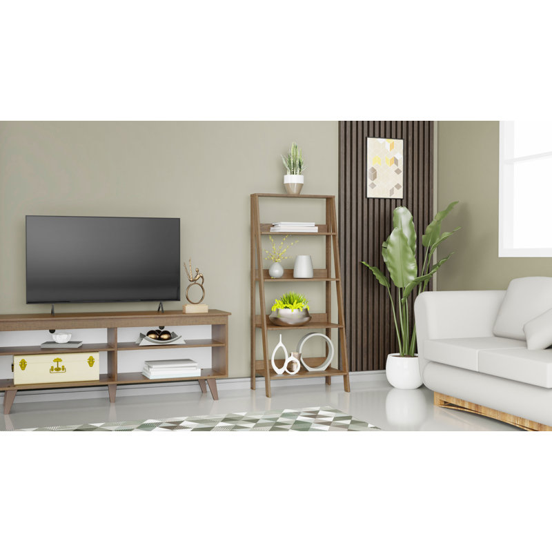 Mercerville 135cm H x 61cm W Bookcase, Rustic