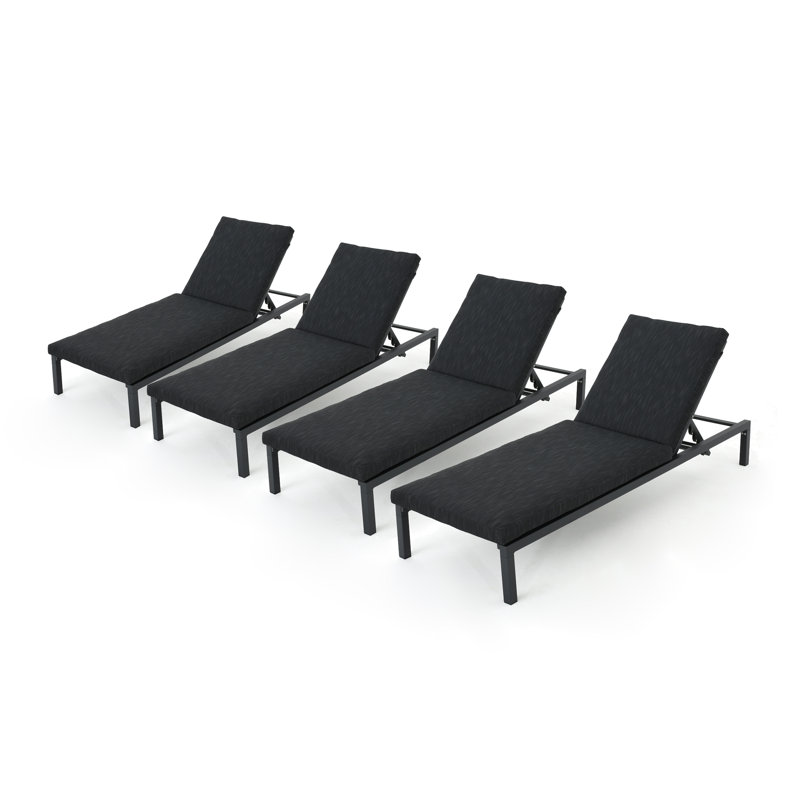 Chaise longue inclinable avec coussin Altje