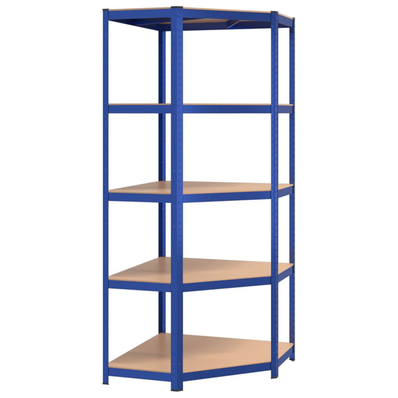 Galvanised Steel, Blue, 180cm H x 75cm W x 75cm D