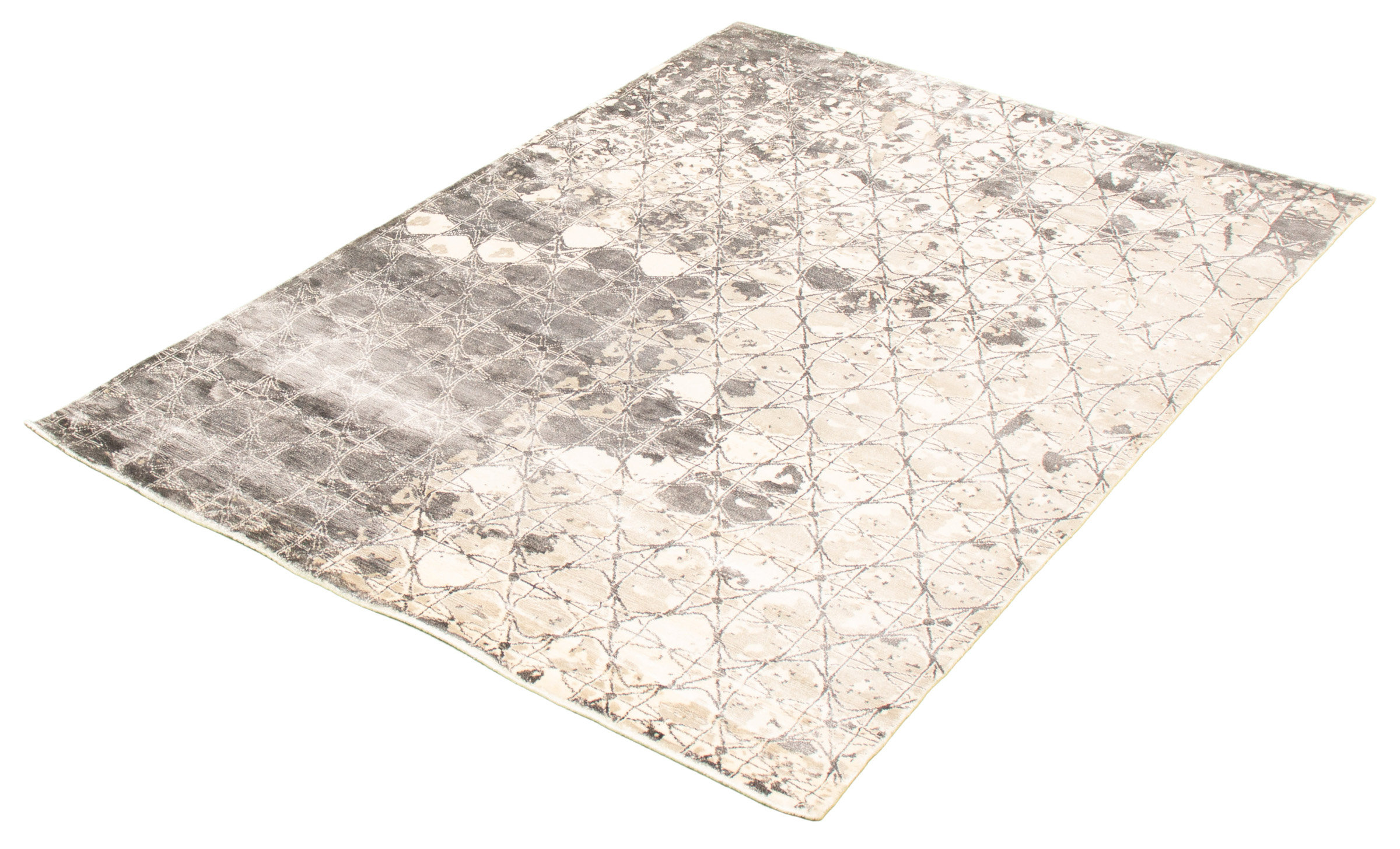 Gallery Detail: Foundry Select Geometric Hand Hooked Ivory Gray Area Rug