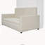 Lit escamotable double avec coussin, blanc