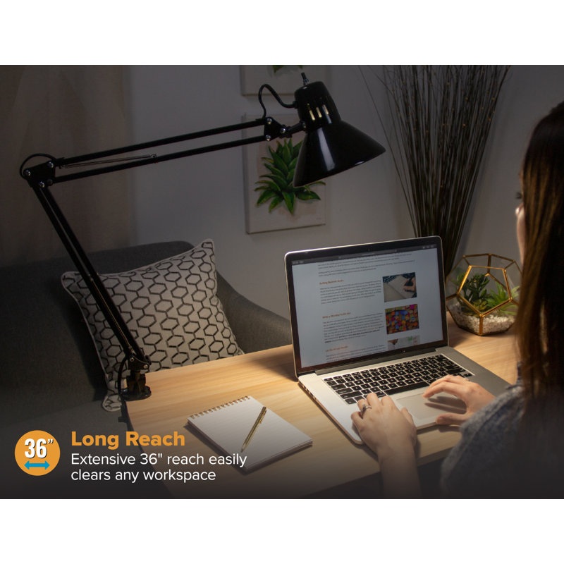 Lampe de bureau 16,93 po noire